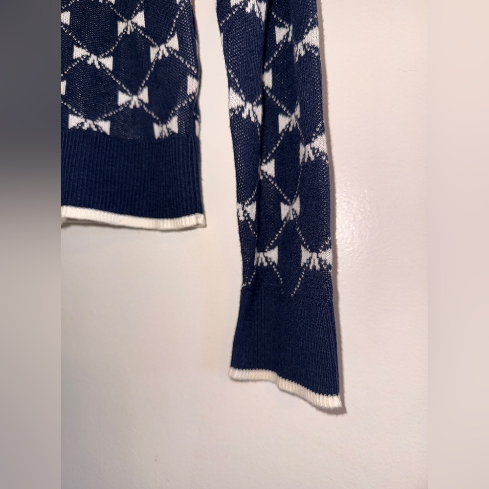 CHARTER CLUB Crewneck Cardigan bow design SIZE: MEDIUM - Picture 4 of 10